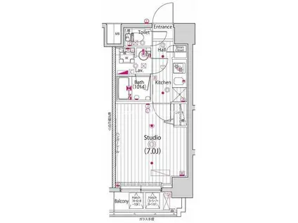 ガーラ・ステージ横濱関内(1K/5階)の間取り写真