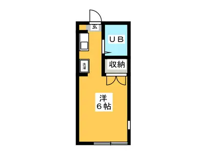 ロワール学園東町(ワンルーム/1階)の間取り写真