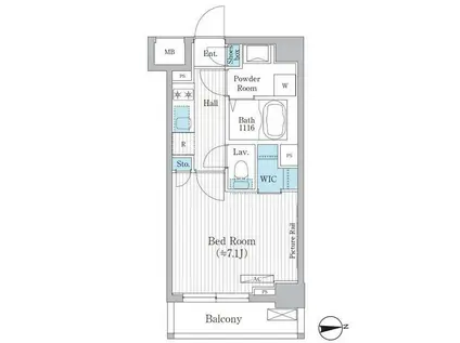 イプセ目黒祐天寺(1K/3階)の間取り写真