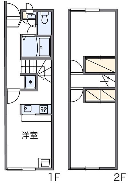 近鉄大阪線 恩智駅 徒歩8分 2階建 築20年(2DK/1階)の間取り写真