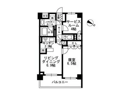 シャンピアグランデ深沢(1SLDK/1階)の間取り写真