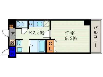 パルティール藤II(1K/5階)の間取り写真