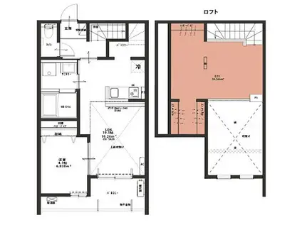 ALPHA THE TERRACE(1LDK/1階)の間取り写真