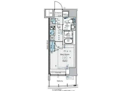 マキシヴ横浜吉野町トレ(1K/11階)の間取り写真