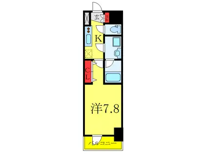 クレイシア板橋本町(1K/6階)の間取り写真