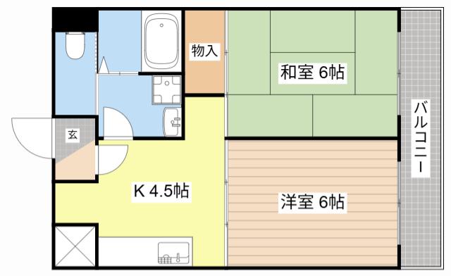 バローゼ7(2K/4階)の間取り写真