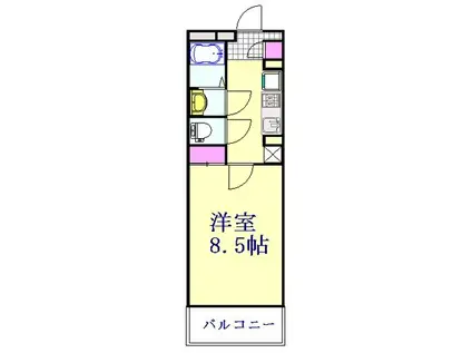 レオネクストトキワ(1K/1階)の間取り写真