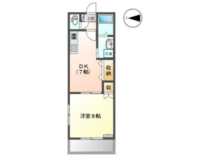 エクセレンス小森野(1DK/2階)の間取り写真