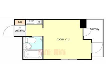 ジョイフル武庫之荘I(1K/1階)の間取り写真