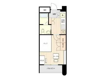 メゾン大塚(ワンルーム/9階)の間取り写真