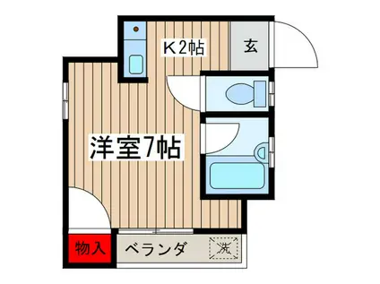 ＪＲ埼京線 十条駅(東京) 徒歩8分 3階建 築30年(1K/1階)の間取り写真