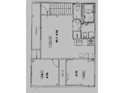 柳町3丁目 (2LDK/2階)の間取り写真