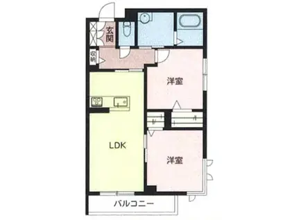 グランルミエ(1LDK/2階)の間取り写真