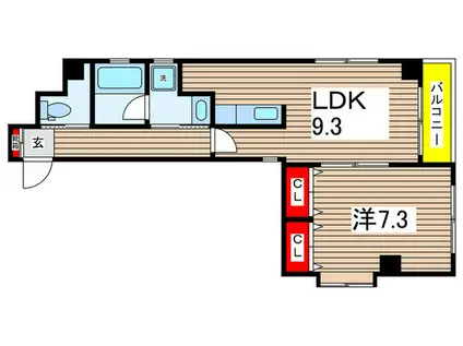 アクシス(1LDK/5階)の間取り写真