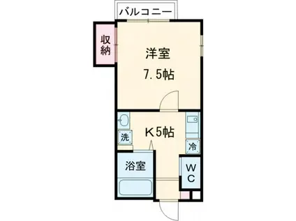 プチメゾン小野E(1K/1階)の間取り写真