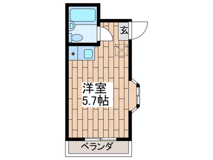 レトロ桜上水(ワンルーム/1階)の間取り写真