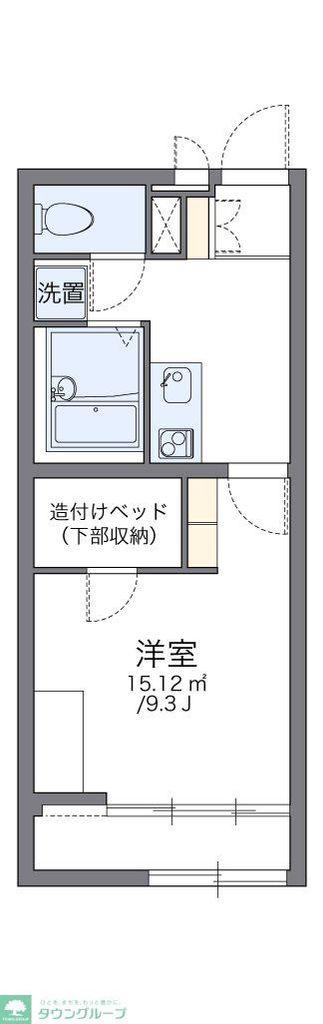 レオパレスAMBITIOUS(1K/2階)の間取り写真