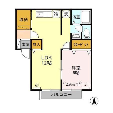 メゾン南雲(1LDK/1階)の間取り写真