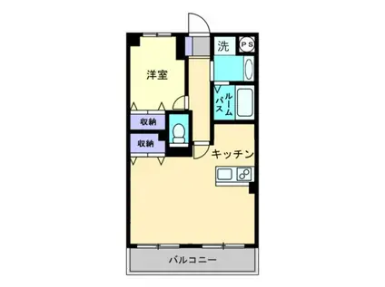 ウイングコート高松(1LDK/6階)の間取り写真