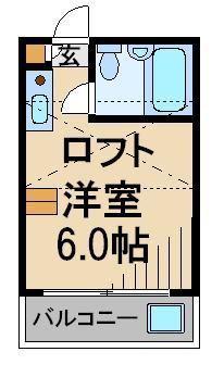 シティハイツ田安(ワンルーム/2階)の間取り写真
