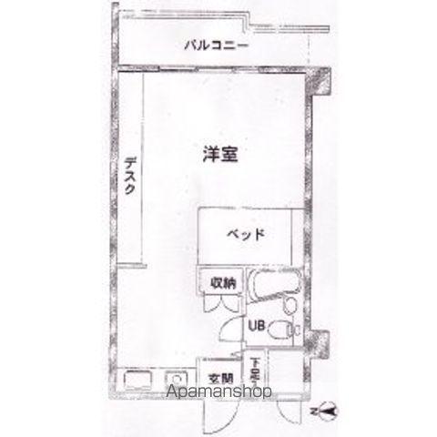 アレックス日乃本(ワンルーム/2階)の間取り写真