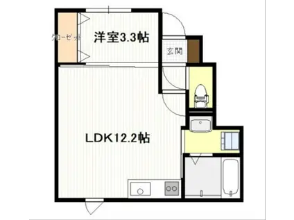 和木3丁目アパート(1LDK/1階)の間取り写真