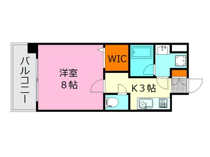 ラフェリア東観音(1K/8階)の間取り写真