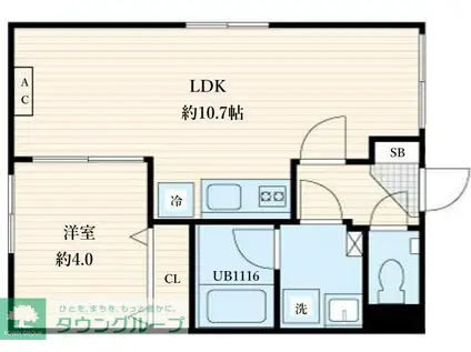 ALBERO GRANDE 城北(1K/5階)の間取り写真
