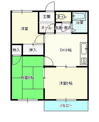 遠山ハイツ(3DK/2階)の間取り写真
