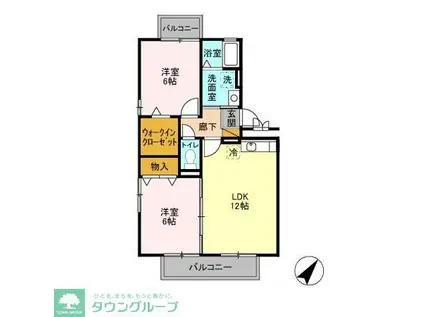 エトワールD(2LDK/3階)の間取り写真