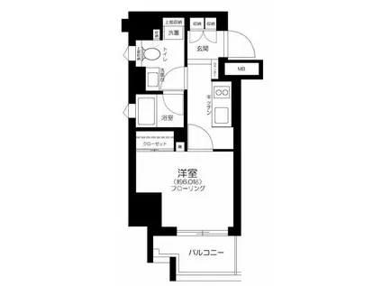 アトラス西早稲田(1K/3階)の間取り写真