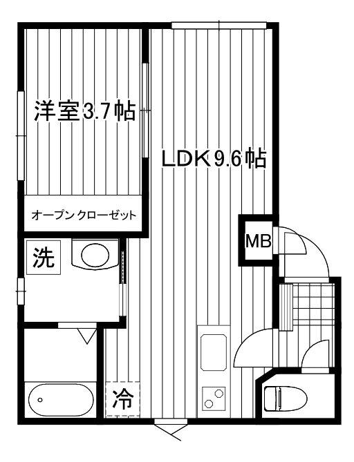 ヴィンテージCITY武蔵小金井(1LDK/3階)の間取り写真
