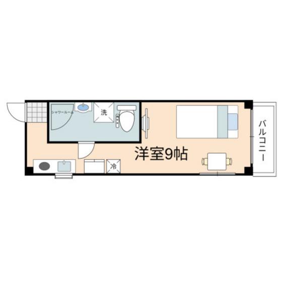 REGULUS蟹屋(ワンルーム/4階)の間取り写真
