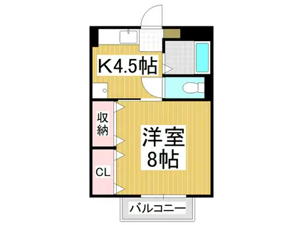 TOSCANA(1K/1階)の間取り写真