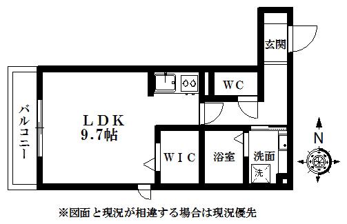 エトワール(1K/1階)の間取り写真