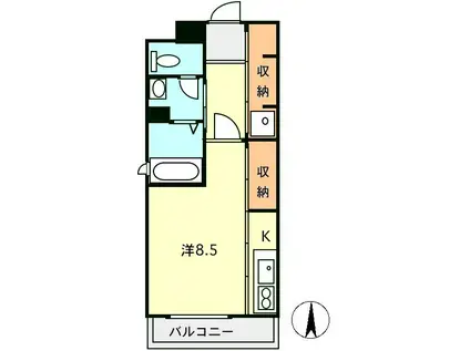 SHAMAISON エルレクレオ(ワンルーム/3階)の間取り写真