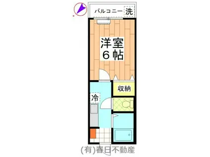 ハイツ・ソレイユ(1K/1階)の間取り写真