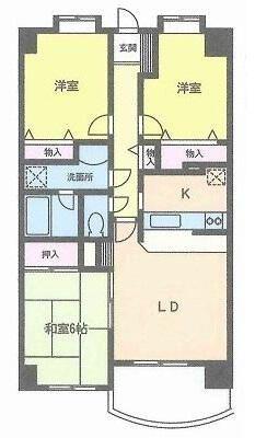 グレイス石塚(3LDK/3階)の間取り写真