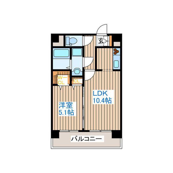 グランジュールマンション高砂駅前(1LDK/14階)の間取り写真