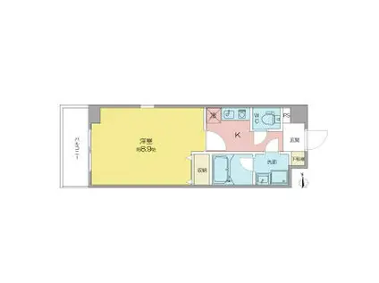 カーサ千種 A(1K/2階)の間取り写真