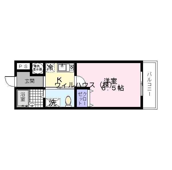 WIN北花田(1K/1階)の間取り写真