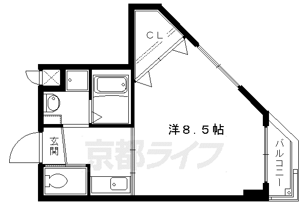 BAUMBUCH(1K/3階)の間取り写真