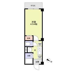 コモドせんげん台(1K/3階)の間取り写真