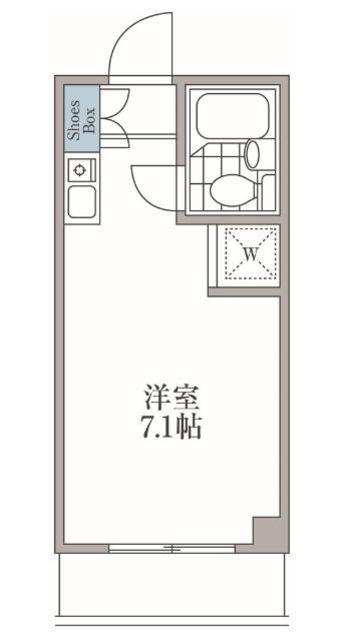PARK TERRACE相模原(ワンルーム/2階)の間取り写真