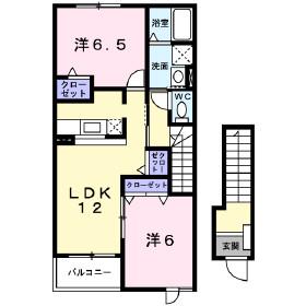 クラシック II(2LDK/2階)の間取り写真