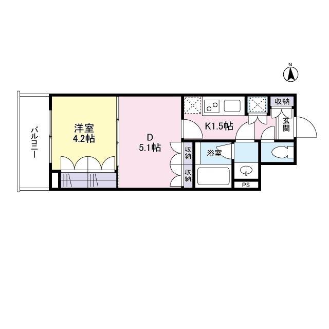 リバーレ池袋(1DK/11階)の間取り写真