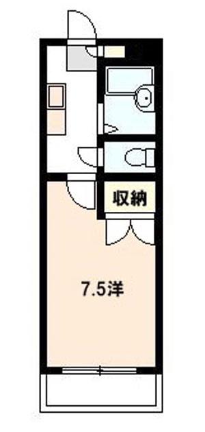 グレース山口(1K/2階)の間取り写真
