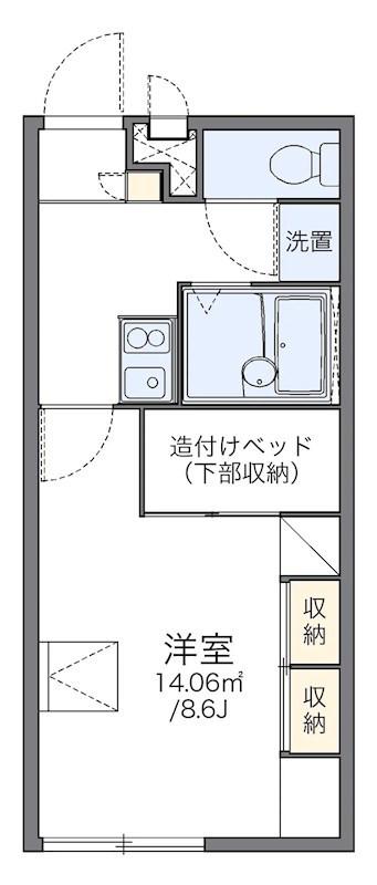 レオパレスいちごA(1K/1階)の間取り写真