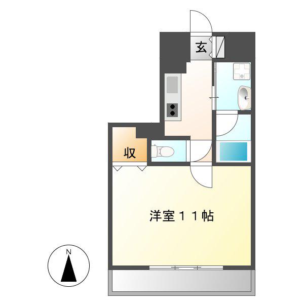 レジディア久屋大通(1K/6階)の間取り写真