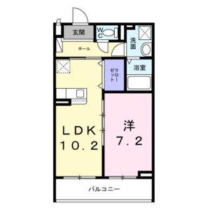 フラッフィ(1LDK/3階)の間取り写真